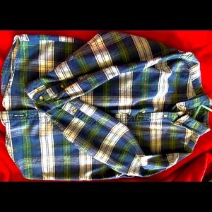 Boys plaid button down shirt